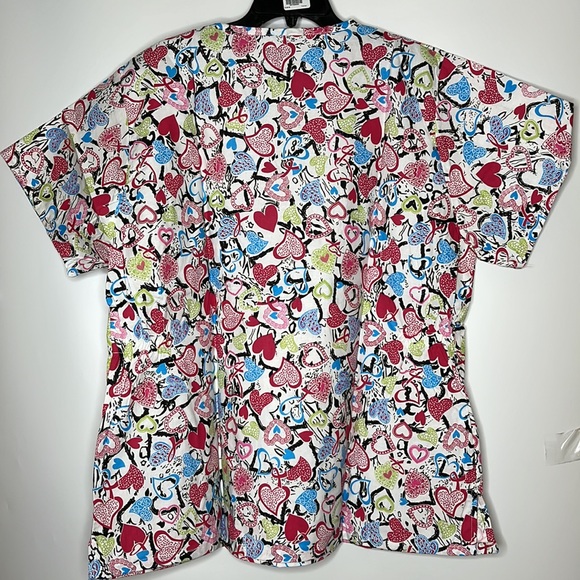 NWT Beverly Hills Uniforms Scrubs 4X PLUS SIZE - Full of Hearts - Picture 7 of 7